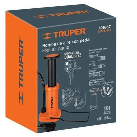 Bomba de aire con pedal Truper 101667