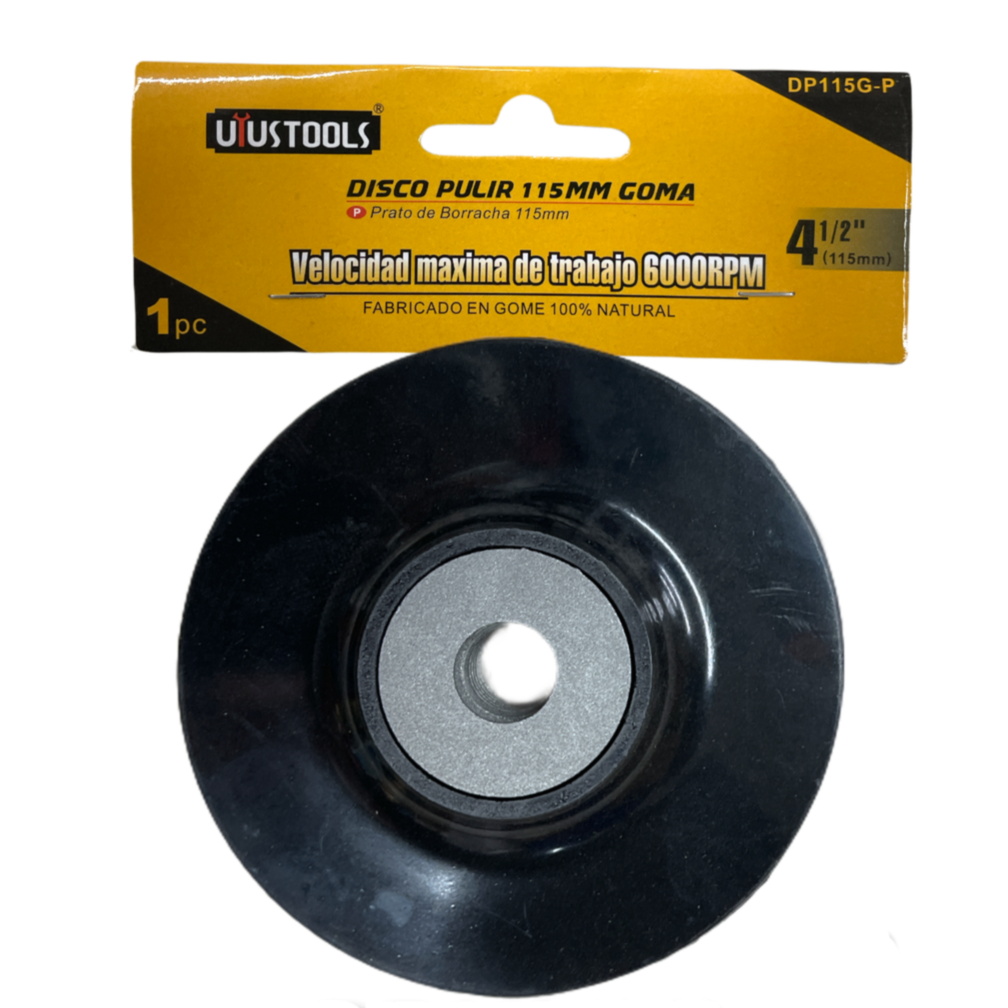 Disco pulir 115mm goma Uyustools DP115G-P