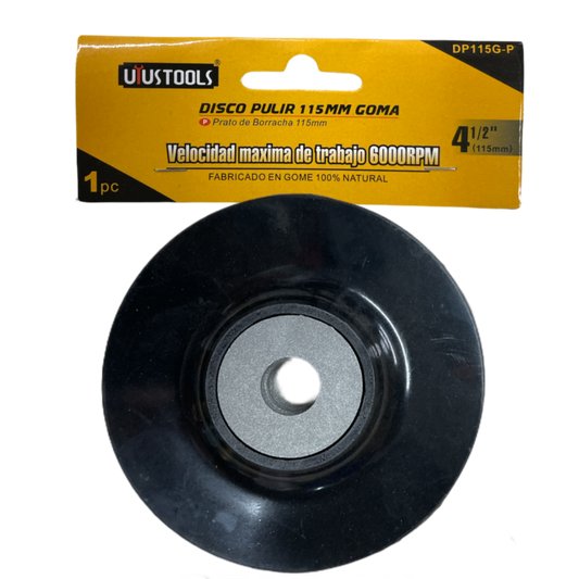 Disco pulir 115mm goma Uyustools DP115G-P