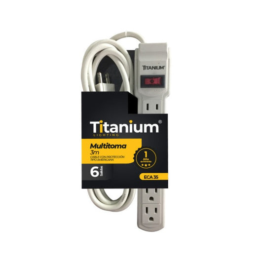 Multitoma 6 salidas Titanium 3mt ECA35