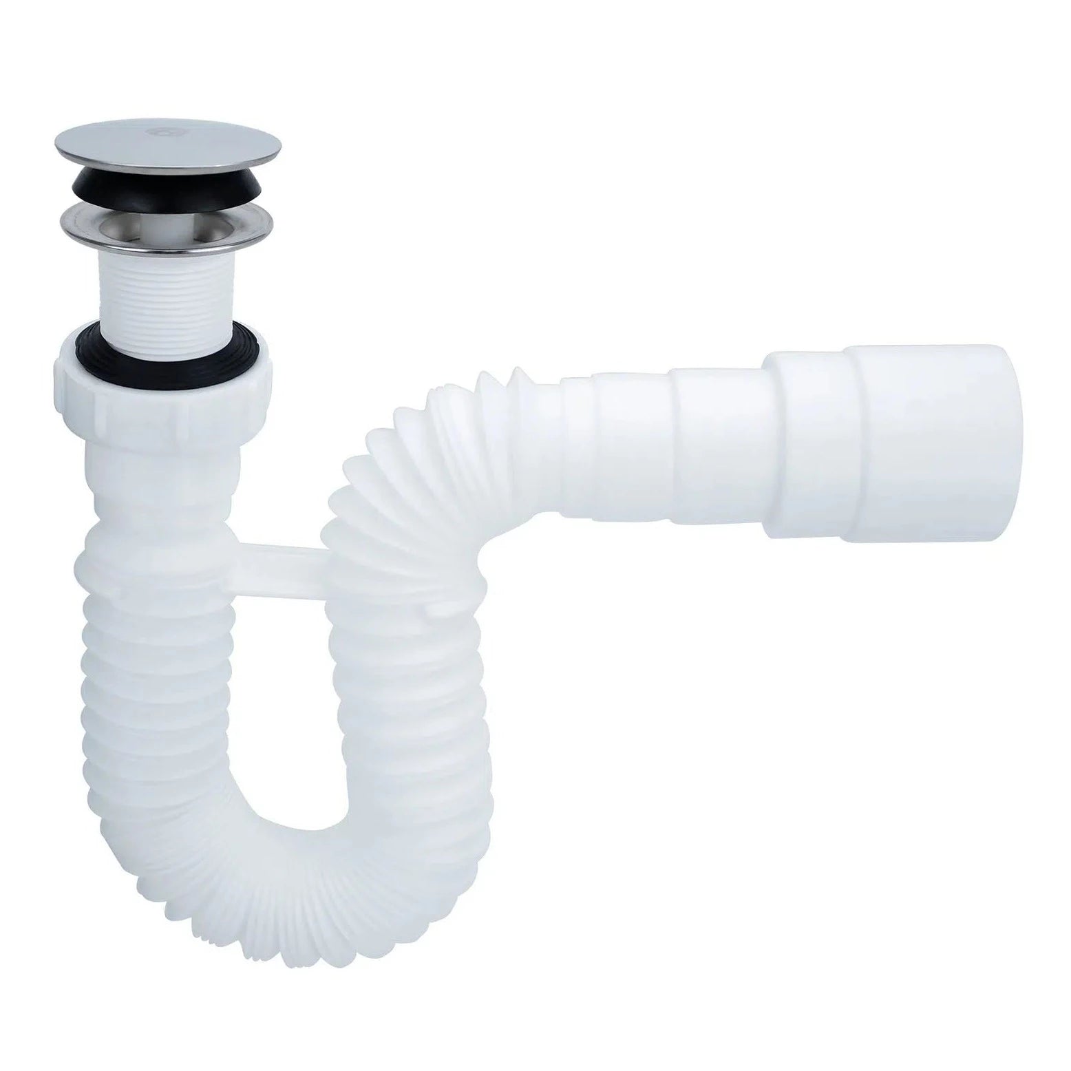 Sifon flexible plastico para lavamanos 1-1/4 pulg