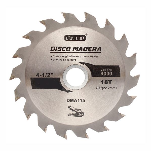 Disco corte madera 18 dientes 4-1/2 Uyustools