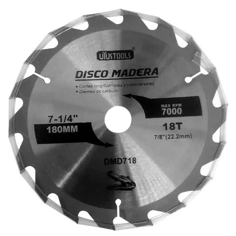 Disco sierra madera 7 1/4 18 dientes Uyustools